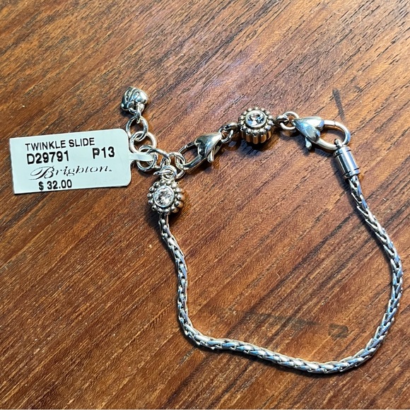 Brighton Twinkle Slide two-charm bracelet with heart 5-link dangle attachment - Picture 2 of 5